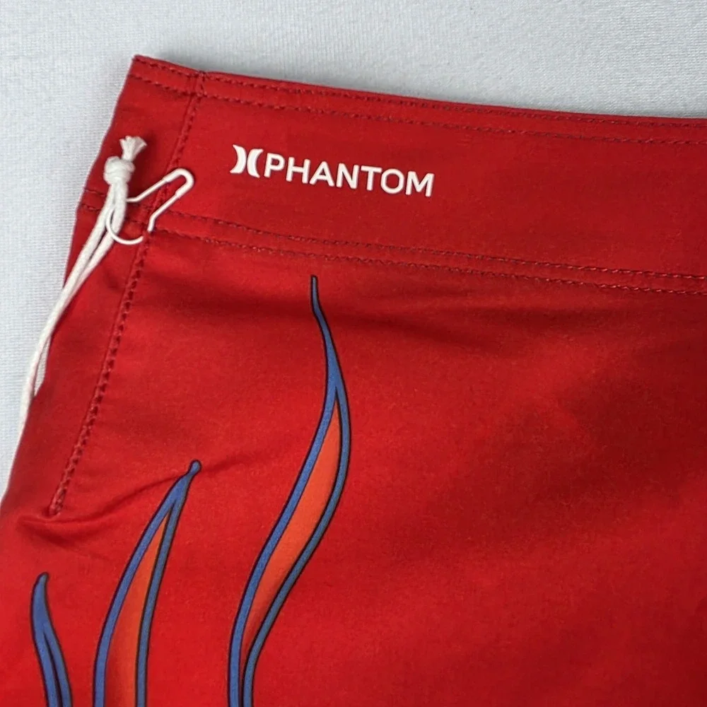 New‎ Hurley Phantom NASCAR Racing Board Shorts Mens 36 Red Orange Eco Flame 18
